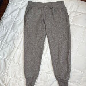 Ralph Lauren Gray Track Pants with Tapered Leg Design